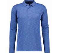 RAGMAN Polo de punto suave para hombre, diseño de llama, manga larga, Blue-Melange-765, M