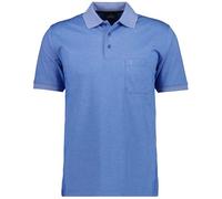 Ragman Polo Manga Corta Azul Camiseta 3 Botones Bolsillo en el Pecho T-Shirt Azul XL