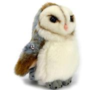 Ragnar - Búho de peluche (12 cm, con colgante)