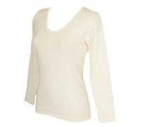 RAGNO Camisola Mujer Camiseta Manga Larga 85% Lana Merino y 15% Seda Articulo 074029, 002 Bianco Lana, S