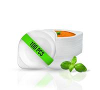 RAGO® Bol plastico blanco 100 piezas I Cuencos sopa 500 ml I Juego de Cuencos Plastico Reutilizables I Boles de plastico