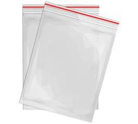 RAGO Bolsas con cremallera transparentes, 70x100mm, resistentes, 100 unidades, aptas para alimentos y congelación, reutilizables con cierre de cremallera, polietileno (PE)