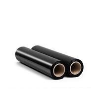 RAGO® Film Negro para Embalar 2 Piezas 150m I Rollo de Plástico 900g I 7,5 x 7,5 x 40 cm I Papel Film I Embalaje 0,9 Kg