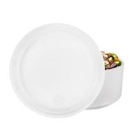 RAGO Platos de plástico, 50 unidades, platos de plástico, reutilizables, diámetro de 22 cm, platos de plástico reutilizables, platos de fiesta, vajilla de plástico, sin BPA