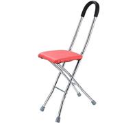 RAGOPILEN Silla Plegable, Silla con muletas Plegable sin instalación Multicolor Tamaño Plegado 23x87,8cm 150kg(Red Color)