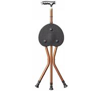 RAGOPILEN Silla Plegable, Silla de bastón con luz, Altura Ajustable (60-100 cm), Taburete de caña Plegable