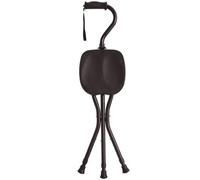 RAGOPILEN Silla Plegable, Silla de muletas Plegable y Ajustable, Color Negro, 24 x 90-100 cm, Capacidad de 150 kg