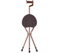 RAGOPILEN Silla Plegable, Taburete de caña marrón 24x(84-94) cm