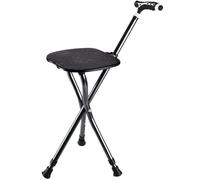 RAGOPILEN Silla Plegable, Taburete Plegable con luz, Altura Ajustable de 87 a 97 cm, Capacidad de Peso de 200 kg, Multicolor, 24 x 87-97 cm(Black Color)