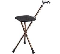 RAGOPILEN Silla Plegable, Taburete Plegable con luz, Altura Ajustable de 87 a 97 cm, Capacidad de Peso de 200 kg, Multicolor, 24 x 87-97 cm(Brown Color)