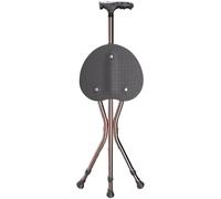RAGOPILEN Silla Plegable, Taburete Plegable de caña 2 en 1 con 5 Marchas, Altura Ajustable y luz LED, Capacidad de 150 kg(A)