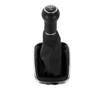 RAGPUKMUAN Palanca Velocidad Coche Para VW Para Polo 6N2 1999 2000 2001 5 Perilla De Cambio Velocidad Palanca Polaina Bota(Black Silver)