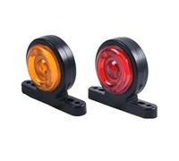 RAGPUKMUAN Piloto Trasero 2 Uds 24V LED Contorno Indicador Lateral Luz Camión Remolque Posición Lámpara Doble Cara Advertencia Cola Iluminación Luces De Advertencia Seguridad(Red Yellow)