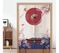 Raguso 85 * 120 cm Vantage Estilo japonés Pintura Tradicional Media Cortina Cortina Opaca para el hogar Habitación de los niños Dormitorio Cocina Tienda Restaurante Decoración de la Puerta