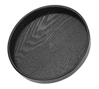 Raguso Bandeja de Madera Bandeja Redonda Negra Bandeja de té café Snack Comida Bandeja de Transferencia Bandeja de Desayuno Bandeja de Servicio Versátil para Café Restaurante Hote
