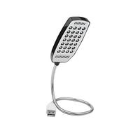 Raguso Lámpara para computadora portátil con Carga USB de 5 V, Mini luz, Cuello de Cisne Flexible, 28 Fuente de luz LED con Interruptor para Estudiantes, viajeros, Trabajadores de Oficina(Negro)