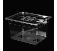 Raguso Recipiente Sous Vide Plegable, Recipiente Sous Vide con Tapa Que Evita Que el Agua Se Evapore Material de PC Espesado de Grado Alimenticio para Utensilios de Cocina Sous Vide