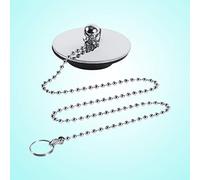 Raguso Tapón de baño Tapón de Fregadero Cuarto de baño Tapón de Lavabo Universal Cromo Fregadero de Cocina Baño Tapa de desagüe Tapón Tapón de desecho de Metal sólido con Cadena
