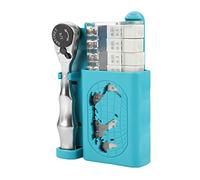 Raguso Trinquete 12 12 en 1 Portátil 1/4 ”Llave de Vaso de Trinquete Juego de Puntas de Destornillador de Doble Cabeza Reparación Manual a 11x8x5