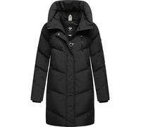 Ragwear Abrigo largo y cálido para mujer, chaqueta de invierno impermeable con cuello alto y capucha Avelin YOUMODO XS-3XL, Negro , M