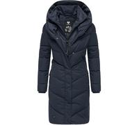 Ragwear Abrigo de invierno largo para mujer, acolchado, cálido, impermeable con capucha Natalka Intl XS-6XL, Navy22, L