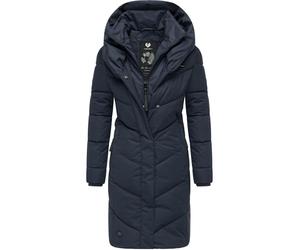 Ragwear Abrigo de invierno largo para mujer, acolchado, cálido, impermeable con capucha Natalka Intl XS-6XL, Navy22, L