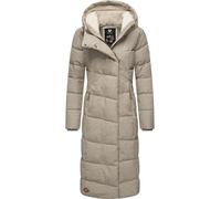 Ragwear Abrigo de invierno transpirable para mujer, cálido, impermeable, largo, con capucha, Pavla Long Intl XS-6XL, Taupe24, L