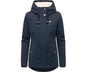 Ragwear Alvena YOUMODO XS-6XL - Abrigo largo para mujer, cálido, impermeable, con capucha ajustable, azul marino, 4XL