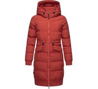 Ragwear Briosh YOUMODO XS-3XL Abrigo de invierno impermeable para mujer con cordón en la cintura y capucha, rojo, XS