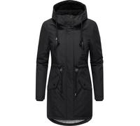 Ragwear Elsien YOUMODO XS-6XL - Abrigo de invierno para mujer, cálido, transpirable e impermeable, con forro de piel de peluche y capucha, Negro , S