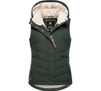 Ragwear Hesty - Chaqueta de invierno para mujer, chaleco acolchado cálido, impermeable, con capucha extraíble, tallas XS-6XL
