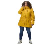 Ragwear Monadis Rainy II - Chubasquero largo para mujer, impermeable, forro cálido, con capucha, tallas XS-5XL, Yellow23, 4XL