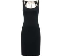 Ragwear Montyca Short YOUMODO XS-XXL - Vestido de verano para mujer, largo hasta la rodilla, con acanalado fino, Negro , XL