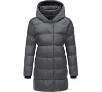 Ragwear Niara YOUMODO XS-6XL Abrigo de invierno con capucha para mujer, gris oscuro, M