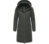 Ragwear Rebelka - Abrigo de invierno para mujer, cálido, impermeable, largo con capucha desmontable, tallas XS-6XL, Dark Olive25, 3XL