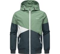 Ragwear Renad YOUMODO S-6XL - Chaqueta de entretiempo ligera para hombre, diseño de bloque, impermeable, transpirable, con capucha, gris oscuro, XL