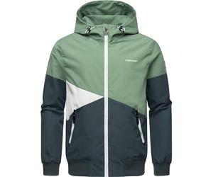 Ragwear Renad YOUMODO S-6XL - Chaqueta de entretiempo ligera para hombre, diseño de bloque, impermeable, transpirable, con capucha, gris oscuro, XL