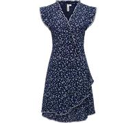 Ragwear Vestido corto de verano para mujer de manga corta con bonitos volantes y estampado floral Chantalia YOUMODO XS-XXL, midnight, M