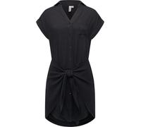 Ragwear Vestido corto de verano para mujer de manga corta con cintura y bolsillo en el pecho Bahaya YOUMODO XS-XXL, Negro , XL