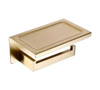 RAHBI Juego de Accesorios de baño de Oro Pulido, Soporte for escobilla de baño, Soporte de Papel higiénico, Barra de Toalla, Estante, Gancho, jabonera, Hardware Leisurely (Color : Shelf Paper Holder