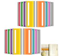 Raheem 16 reglas de lectura de colores para dislexia, 8 superposiciones vibrantes para leer ventanas, regla de lectura, alivio visual del estrés, ideal para niños y adultos, material PET de alta