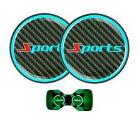 Raheem 2 posavasos para coche, posavasos luminosos para soporte de bebidas, posavasos universal para coche, soporte para bebidas, posavasos de luz luminiscente (deportivo)