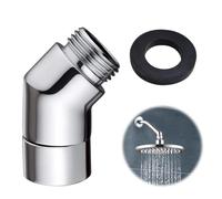 Raheem Adaptador de ducha de mano de 135 grados, conector de manguera de ducha, adaptador con arandelas, cabezal de ducha articulado, cabezal de ducha para ducha de mano, conector de brazo de ducha