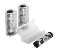 Raheem Paquete de 3 conectores de tubo de PTFE Bowden de acero inoxidable, atornillado neumático, resistente a altas temperaturas, para Bambu Lab X1C, P1P, Bambu Lab 3D, accesorios de impresora 3D