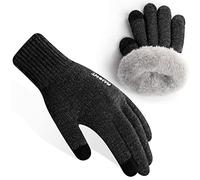 Rahhint Guantes Lana Invierno Termicos para Niños y Niñas 4-15 Años con Punto Pequeños Forro Polar Aislado