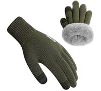 Rahhint Guantes Lana Invierno Termicos para Niños y Niñas 4-15 Años con Punto Pequeños Forro Polar Aislado