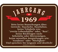 RAHMENLOS Cartel de chapa marrón con agujeros de fijación, curvado y en relieve.