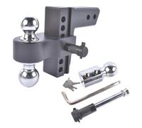 RAHONWHQB Enganche de Remolque Ajustable Tri Ball 1-7/8 Pulgadas 2 Pulgadas 2-5/16 Pulgadas Se Adapta a Receptor de 2,5 Pulgadas