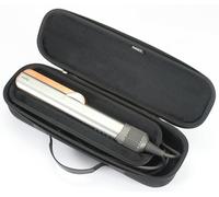 RAIACE Estuche rígido de Almacenamiento Compatible con la Bolsa de Viaje para el alisador Dyson Airstrait. (Solo Estuche)- Negro(Forro Negro)