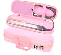 RAIACE Estuche rígido de Transporte Compatible con la Plancha de Pelo Dyson Airstrait, Bolsa de Almacenamiento para Viajes. (Solo se Vende el Estuche) - Rosa